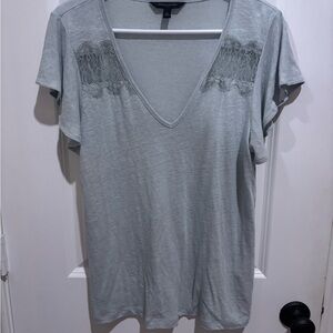 Banana Republic Light Gray Short Sleeve Tee